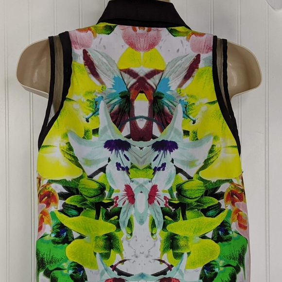 PRABAL GURUNG for Target Tropical Print Sleeveless Blouse Sz M - Picture 13 of 15